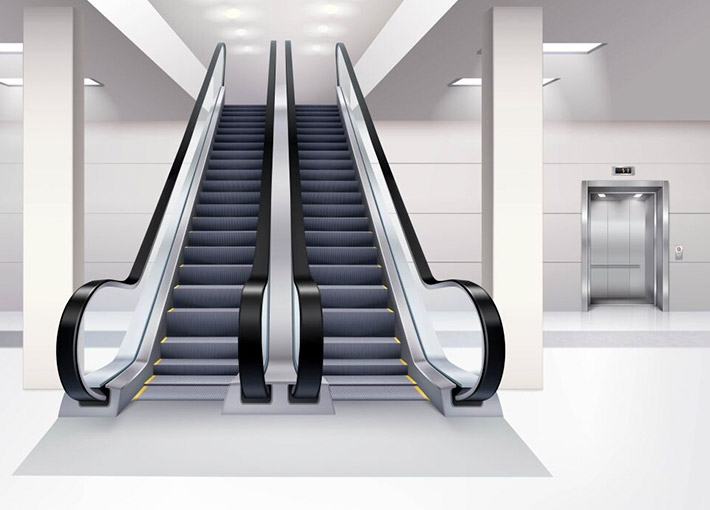 Stator trakčního motoru výtahu a jádro rotoru